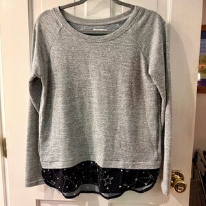 LA Soul Gray Sweater w/ Stars - Size S, EUC!